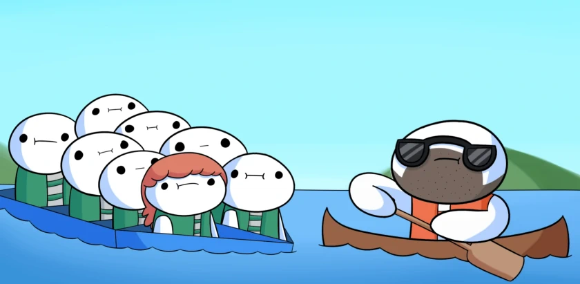 מירוץ סירות מקרטון. סיפור של רוברט רליסון.