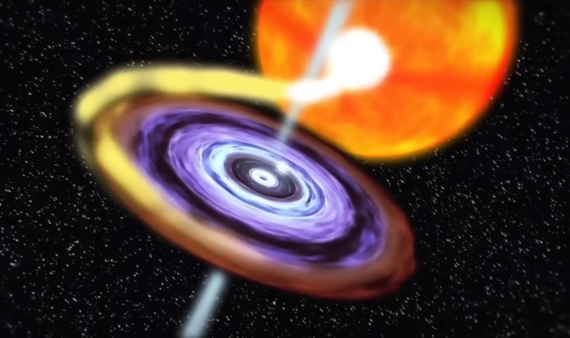 מה לא אקראי? חור שחור מושך אליו חומר מכוכב סמוך, ויוצר דיסקת ספיחה לוהטת סביבו.
