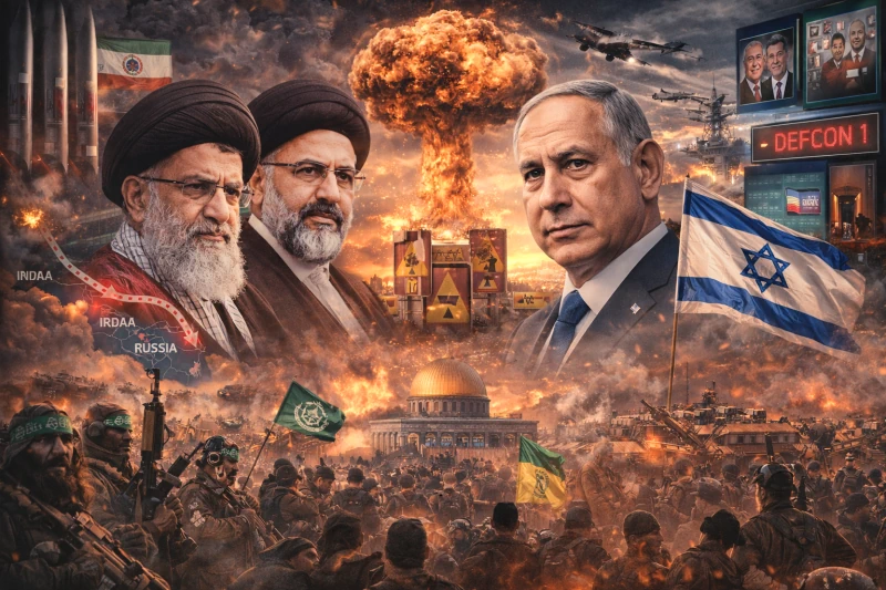 מלחמת איראן 2026: בנימין נתניהו מול עלי ח'אמנאי ובנו מוג'תבא ח'אמנאי על רקע כאוס רב-זירתי, טילים, פצצה גרעינית וטבעת אש - ניתוח טום נאש | Zemaze.