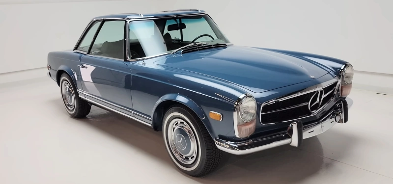 מרצדס 280SL נוצצת לאחר ניקוי בקרח יבש ודיטיילינג, צילום: יאקוב מארק (Jakub Marek).