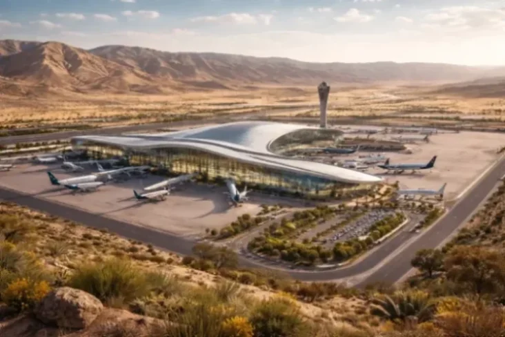 הדמיה של שדה התעופה הבינלאומי המתוכנן בדרום הארץ באזור ציקלג